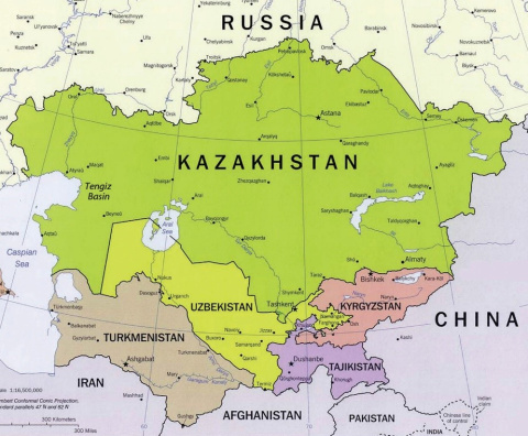  Mapa de Kazajistán