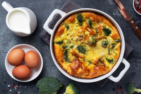 Pastel de brócoli. 