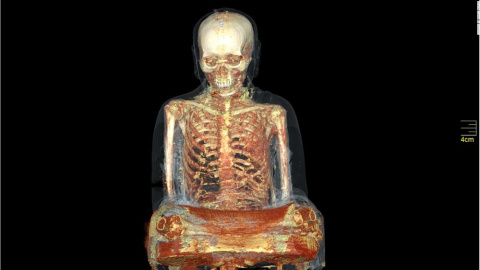 Tomografía computerizada de la estatua de Buda (s. XI-XII). Drents Museum, CC BY-NC
Tomografía computerizada de la estatua de Buda (s. XI-XII). Drents Museum, CC BY-NC