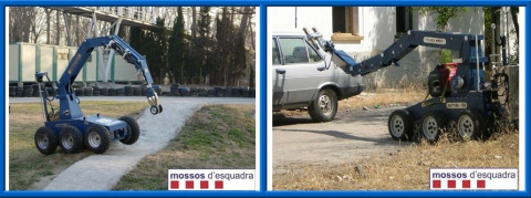 Los manipuladores robóticos teledirigidos del tipo del AUNAV (de fabricación española) son muy útiles para la manipulación de objetos potencialmente peligrosos. Robot AUNAV