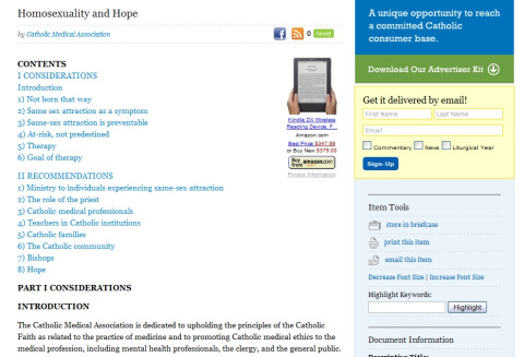 Web católica homófoba Web católica homófoba