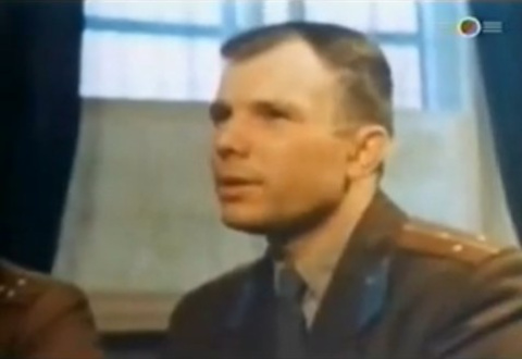 Gagarin durante el entrenamiento