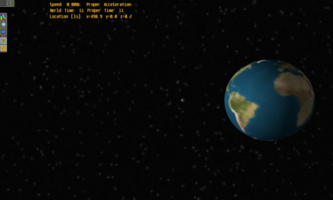 La Abbás ibn Firnás en una órbita de estacionamiento próxima a la Tierra. La Abbás ibn Firnás en una órbita de estacionamiento próxima a la Tierra.