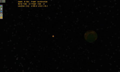 Partida de la Tierra con la Abbás ibn Firnás: corrimiento al rojo. Partida de la Tierra con la Abbás ibn Firnás: corrimiento al rojo.