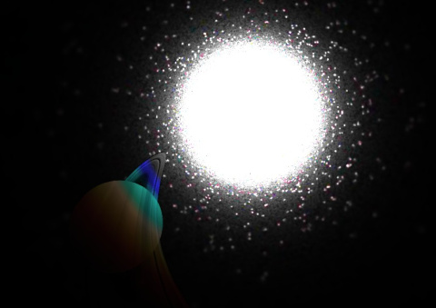 Sobrevuelo de Saturno al 99,9% de la velocidad de la luz (toma 2). Sobrevuelo de Saturno al 99,9% de la velocidad de la luz (toma 2).