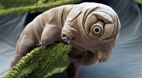 Un ¿simpático? osito de agua. © SPL, con autorización. Un tardígrado u osito de agua. © SPL, con autorización.