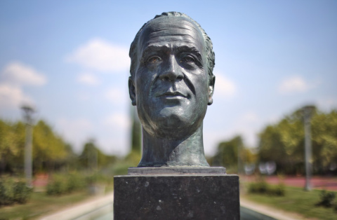 Busto del rey emérito Juan Carlos I en el parque con el mismo nombre en Pinto, Madrid. Eduardo Parra / Europa Press / Archivo
