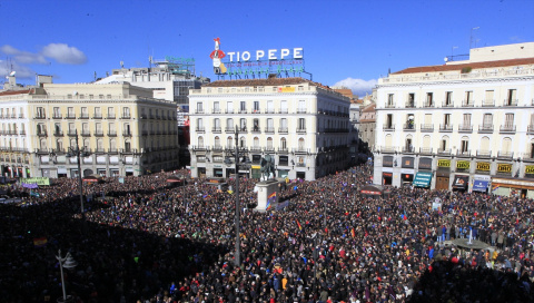  Marcha del Cambio en Madrid, convocada por Podemos en enero de 2015.- EUROPA PRESS 