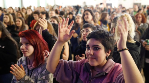  El movimiento feminista de Madrid celebra un eventazo para apoyar la huelga feminista del proximo 8 de mayo en el Matadero de Madrid EFE Emilio Naranjo