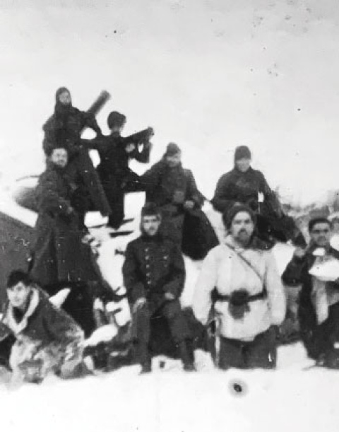 Abundio Pérez en el frente de Lelingrado./ ARCHIVO FAMILIAR