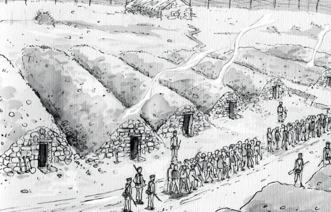 Reconstrucción del campo de trabajo de Jadraque.- ALFREDO GONZÁLEZ RUIBAL Reconstrucción del campo de trabajo de Jadraque.- ALFREDO GONZÁLEZ RUIBAL