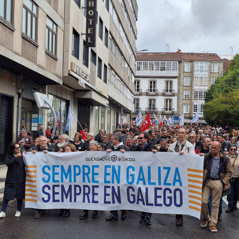 Fotografía: Manifestaciones por la protección de la lengua gallega llevadas a cabo en Galicia.- CEDIDA POR LA MESA POLA NORMALIZACIÓN LINGÜÍSTICA. Fotografía: Manifestaciones por la protección de la lengua gallega llevadas a cabo en Galicia.- CEDIDA POR LA MESA POLA NORMALIZACIÓN LINGÜÍSTICA.