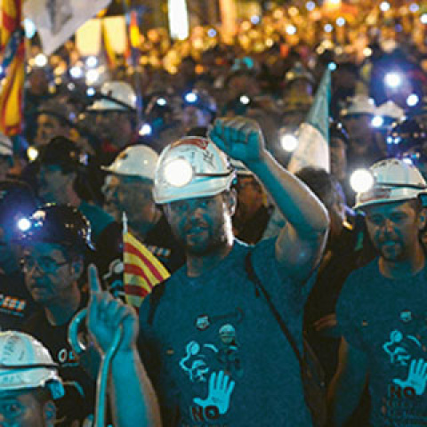 Marcha de mineros en Madrid, 10 de julio de 2012.- AFP Marcha de mineros en Madrid, 10 de julio de 2012.- AFP