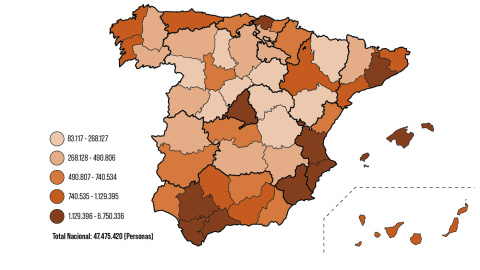 Imagen: Población inscrita en el padrón en el año 2020.- INSTITUTO NACIONAL DE ESTADÍSTICA. Imagen: Población inscrita en el padrón en el año 2020.- INSTITUTO NACIONAL DE ESTADÍSTICA.