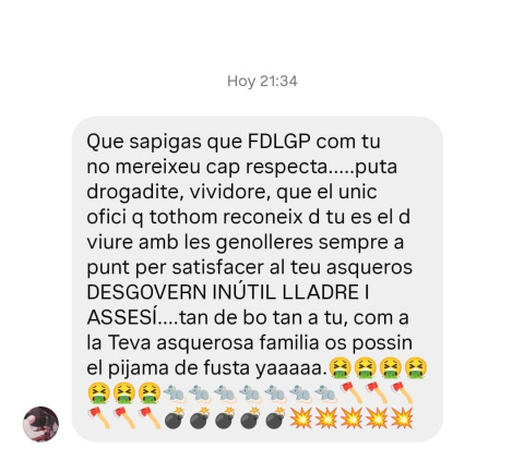 Mensaje de odio en las redes. Mensaje de odio en las redes.