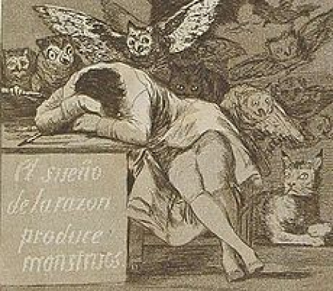 Goya. Dibujos. "Solo la voluntad me sobra"