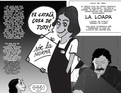 ‘La Norma’, personaje de la campaña de normalización de la lengua catalana – Lluís Juste de Nin