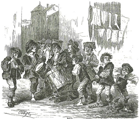 Bandas juveniles; aquí, "los de Maravillas" marcando su territorio en 1858.
