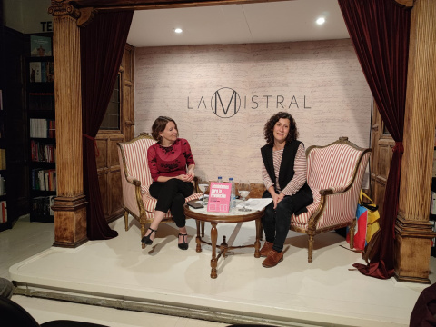 Un momento de la presentación de “Feminismos para la Revolución” en la librería La Mistral de Madrid.