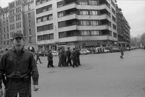 Bilbao/Bilbo, 1997. Funeral de Modesto Rico, agente del CNP asesinado por ETA.
