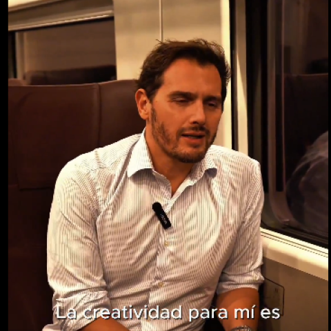 Albert Rivera durante su viaje a Sevilla.