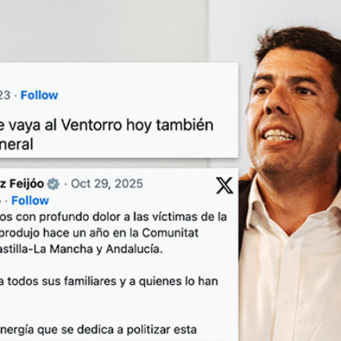 Un tuiero responde a Feijóo. En la foto, el presidente del PP y Carlos Mazón en una imagen de archivo.