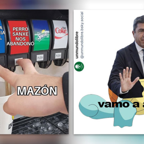 Memes sobre la dimisión de Carlos Mazón.