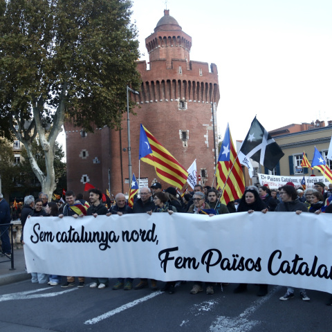 Manifestació a la Catalunya Nord en defensa dels Països Catalans.