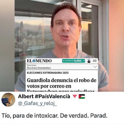 El locutor Javier Cárdenas, tergiversando la noticia sobre un robo en Correos.