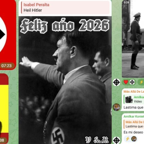 Fotomontaje de los mensajes del canal de Telegram.