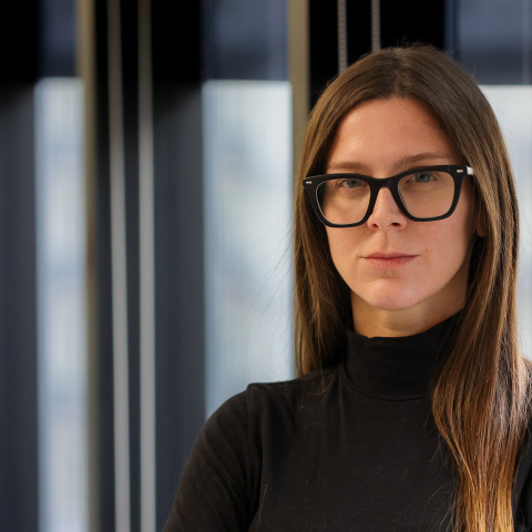 Antonella Marty, en la redacción de 'Público'