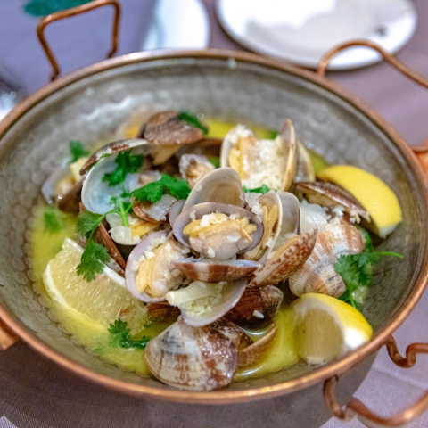 Receta de almejas a la portuguesa.