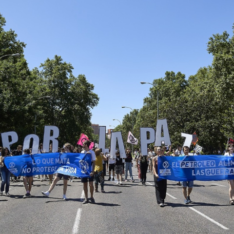 Imatge d'arxiu d'una protesta contra la cimera de l'OTAN de Madrid del 26 de juny de 2022.