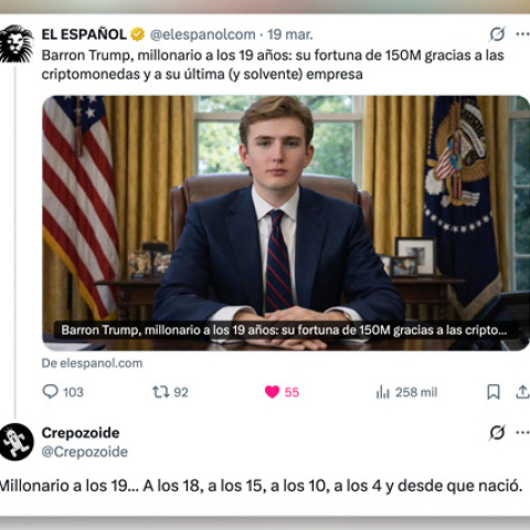 Respuestas a un artículo sobre Barron Trump.