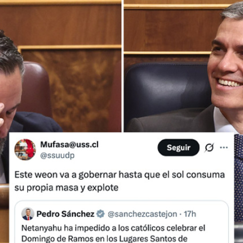 Santiago Abascal y Pedro Sánchez en dos fotos de archivo. Santiago Abascal y Pedro Sánchez en dos fotos de archivo.