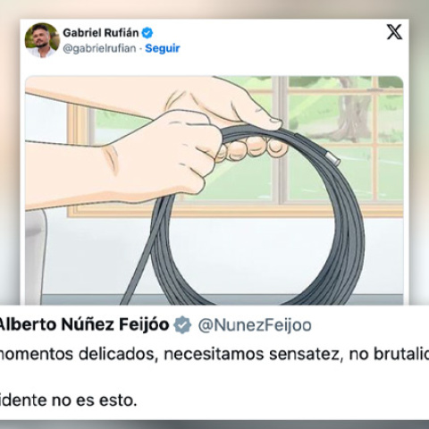 Reacciones al tuit de Feijóo.