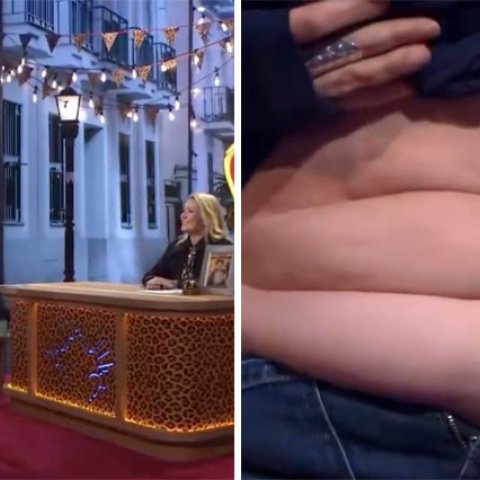 Ana Morgade muestra su tripa en 'Al cielo con ella'.