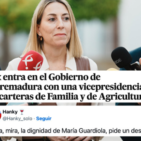 La presidenta en funciones de la Junta de Extremadura, María Guardiola.