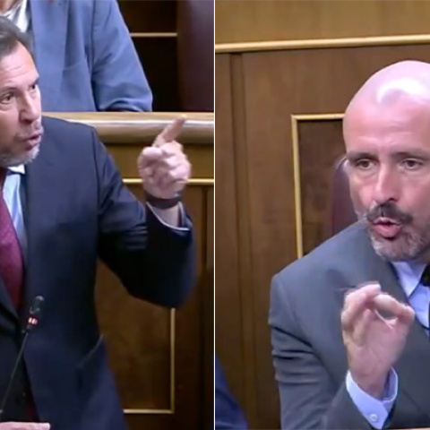 Óscar Puente y Jaime de los Santos este miércoles.