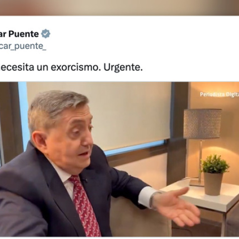 Óscar Puente comenta las palabras de Federico Jiménez Losantos sobre el papa.