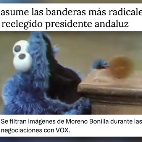 Un meme sobre el pacto entre PP y Vox en Andalucía.