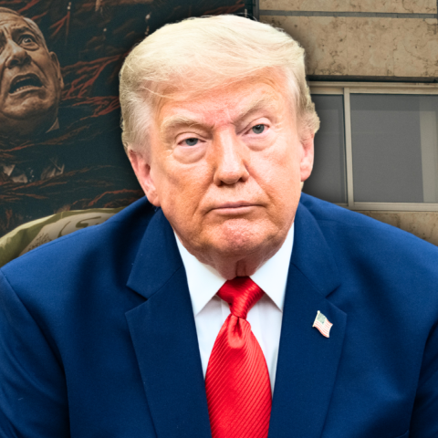 Fotomontaje de Donald Trump