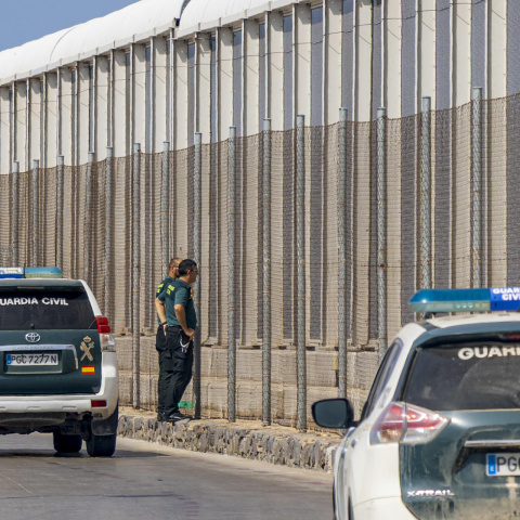 La Guardia Civil en la frontera sur entre España y Marruecos en Melilla. La Guardia Civil en la frontera sur entre España y Marruecos en Melilla.
