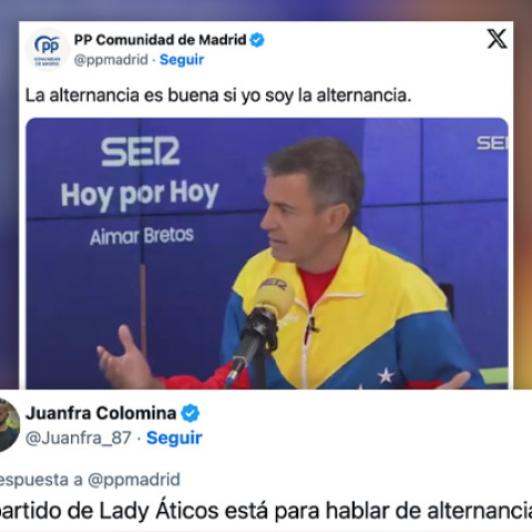 Respuestas al tuit del PP de Madrid.