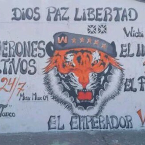 Un mural de la banda criminal Los Tigrerones, en una imagen de archivo.