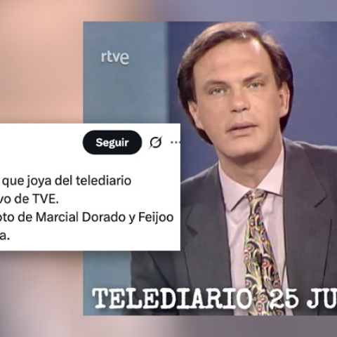 Las redes rescatan un Telediario de 1990 en el que hablan sobre Marcial Dorado.