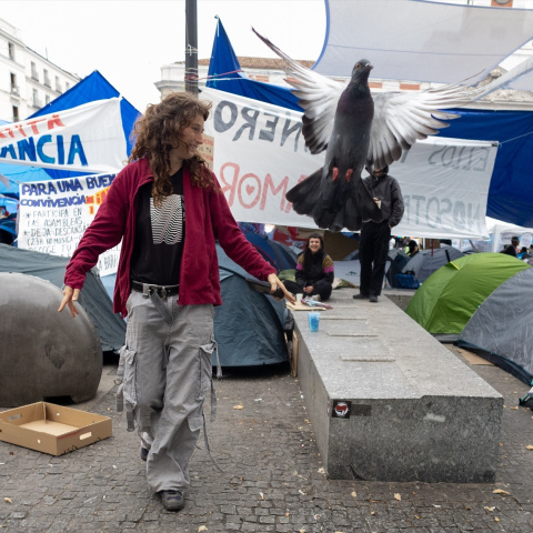La acampada de Sol, a 30 de septiembre.