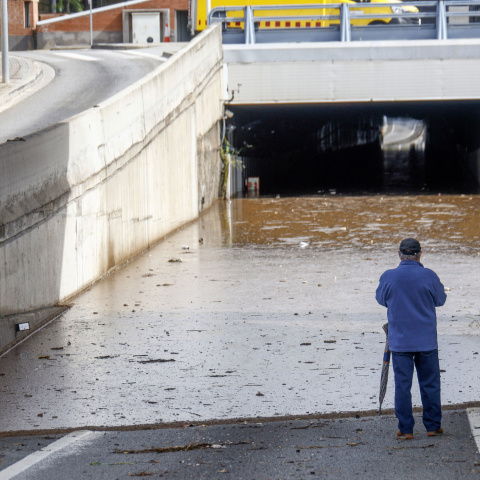 Imagen de los efectos causados por el temporal de lluvias en la provincia de Barcelona.