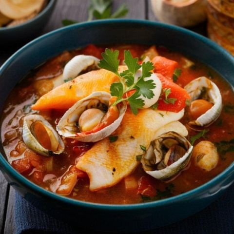 Cacciucco: guiso de pescado toscano.