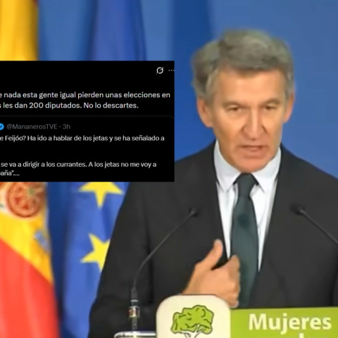 El nuevo lapsus de Alberto Núñez Feijóo: habla de "jetas" y se señala a sí mismo.
